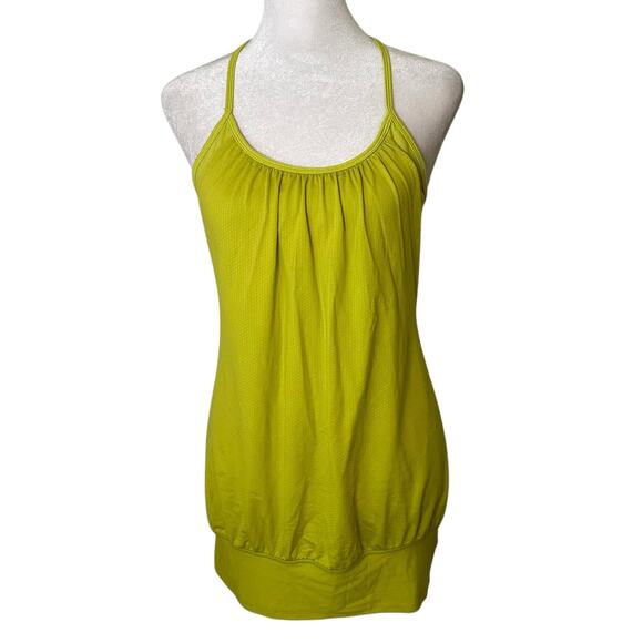 Lululemon chartreuse green/yellow athletic tank top size 6 - Picture 1 of 12